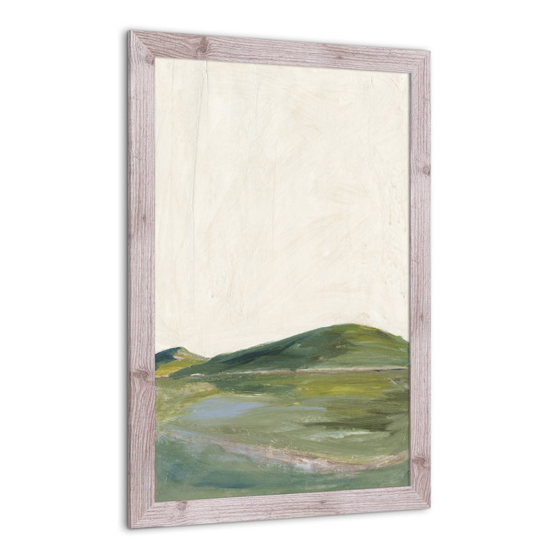 Abstrait vert - peinture, H 36 po x l 24 po x P 0,75 po, Cadre photo blanc en acrylique