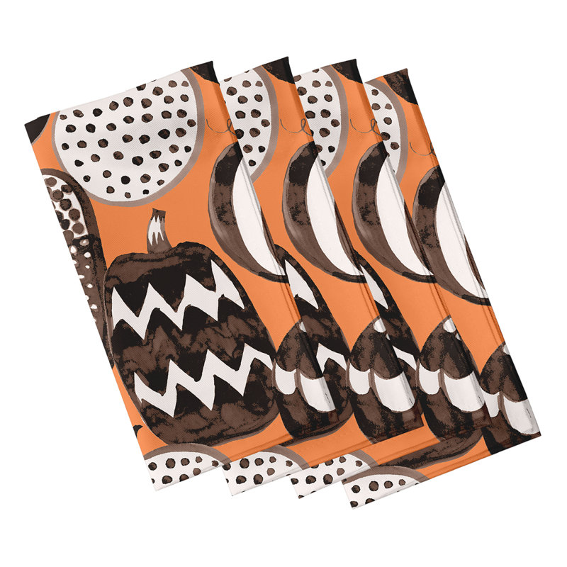 Bierstadt Polyester Modern & Contemporary Napkins, Orange