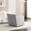 Fauteuil moderne pivotant à 360 ° en gris avec chenille rembourrée de mousse - Créez un espace de bureau confortable-1343264903
