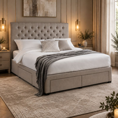 Rishi Upholstered Drawers Bed
