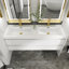Meuble-lavabo double 60 po avec plateau en résine Zye-1284370122