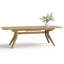 Table de salle à manger rectangulaire extensible en placage de chêne de 78 po à 96 po pour 6 à 8 personnes