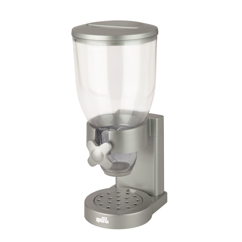 Silver Chrome Single Food Dispenser with BPA-Free Finish
