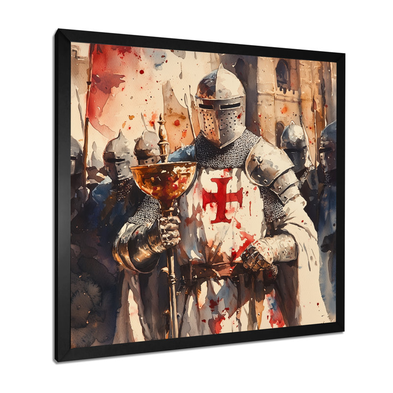 Les Croisades de Louis Ix, Reproduction encadrée d'une seule photo, Noir, noir, noir, noir, H 16 po x l 16 po