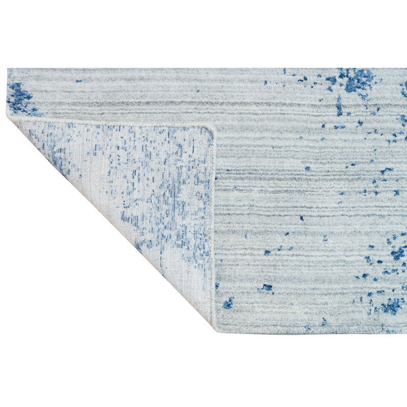 Handmade Wool Abstract Area Rug, Rectangle 6' x 9'