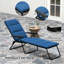 Chaise longue pliante avec coussin, dossier réglable -685918604