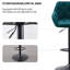 Kafka Velvet Upholstered Adjustable Swivel Bar Stools-2117598942