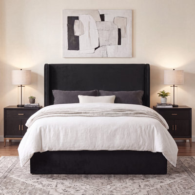 Carmen Upholstered Wingback Bed