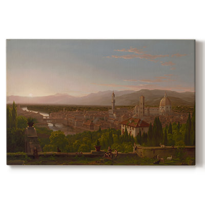 Vue de Florence de San Miniato-Thomas Cole-Gallery, toile tendue-1837