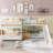 L-Shaped Bunk Bed With Slide And Short Ladder-1395444195
