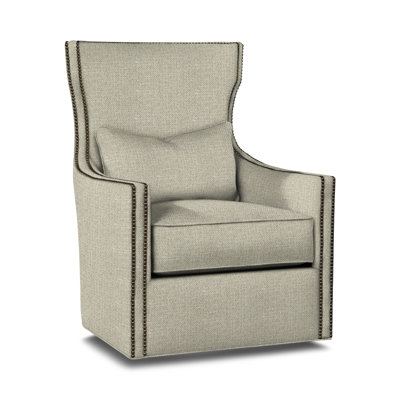 Upholstered Swivel Wingback Chair
