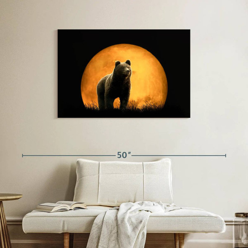 Bear And The Moon, 26" H x 39" W