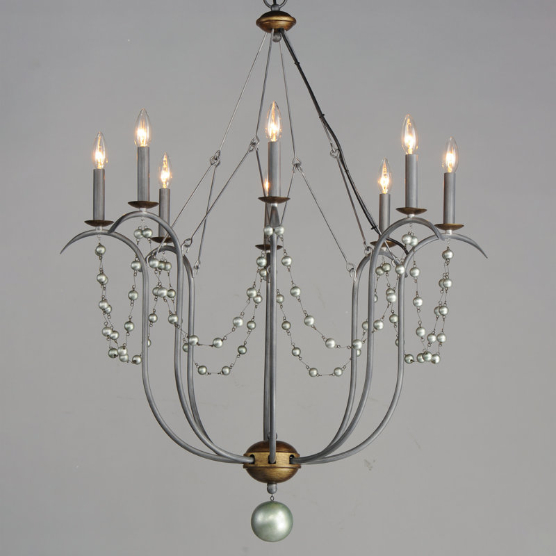 Lustre 8 lumières Zoticus, Noir doré