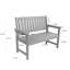 Banc minimaliste en bois de teck avec acier inoxydable 304