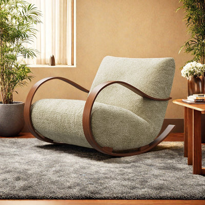 Single Balcony Chenille Leisure Rocking Chair