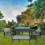 0cm Wide Straight Patio Sofa with Cushions