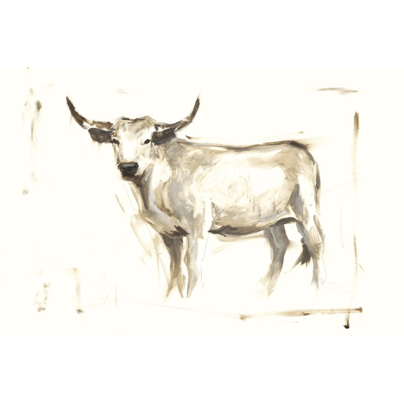Bétail blanc II, H 12 po x l 18 po x P 1,25 po