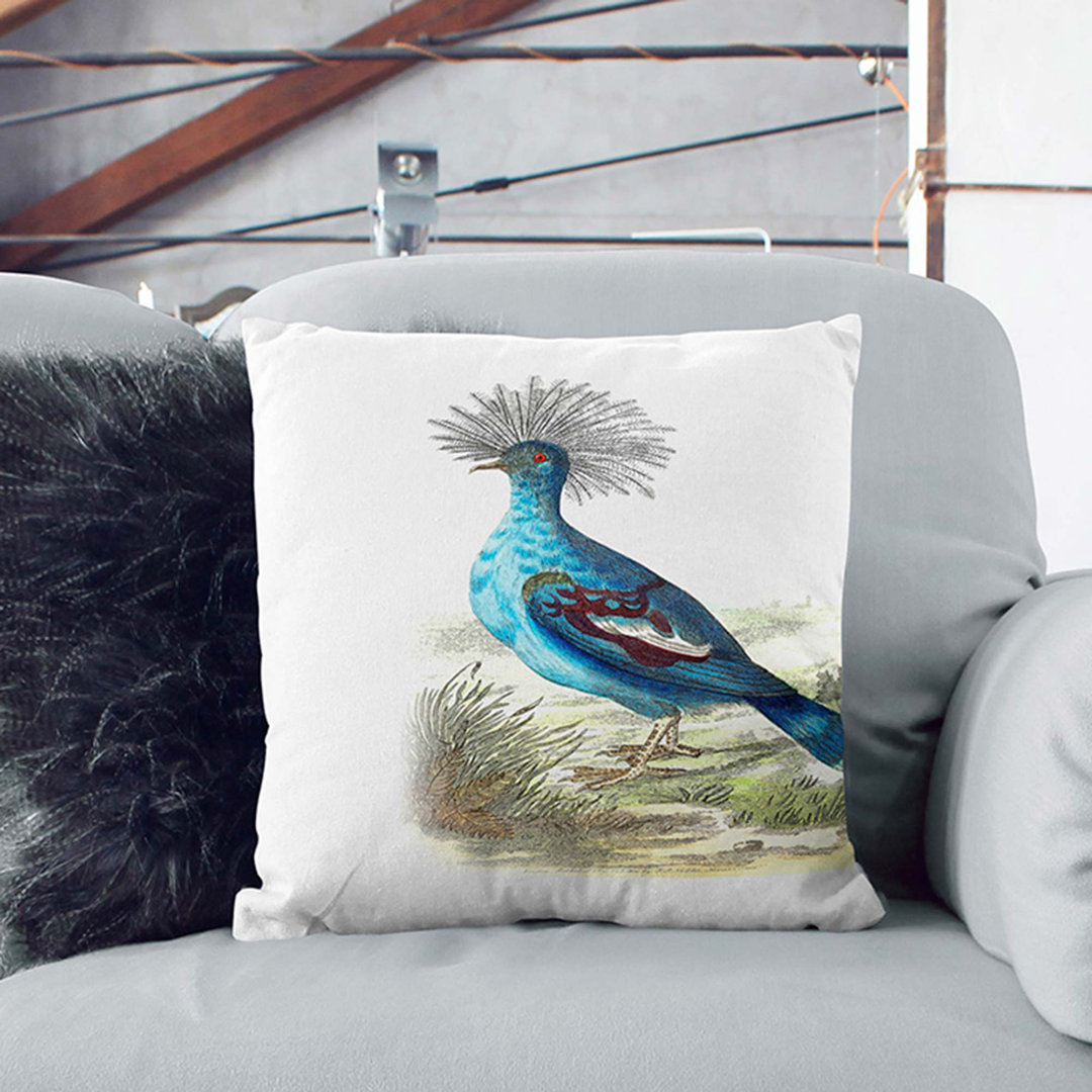 Crowned Pigeon by George Shaw Cushion with Filling