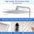 Stainless Steel 12" Rain Shower Head, Full Body Coverage Square Head With Adjustable Extension Arm,
