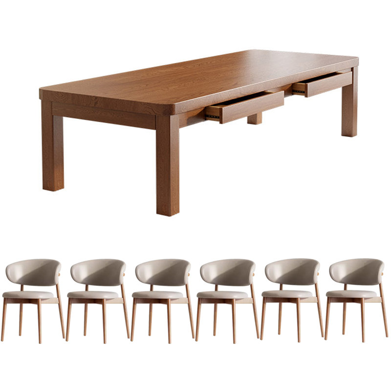 Ensemble de salle à manger rectangulaire, H 29,52 po x L 86,61 po x l 35,43 po