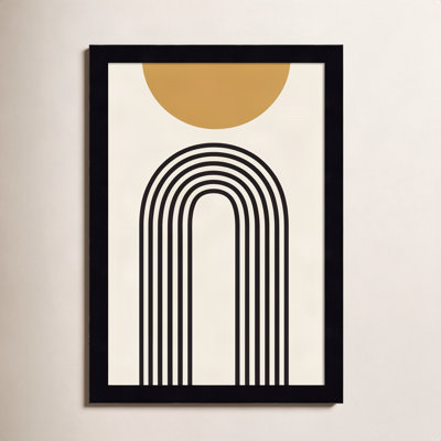 Retro Mountain Sunrise Print