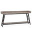 Console industrielle très longue de 70,9 pouces, canapé gris rustique pour le salon, table de bar pour le couloir d'entrée étroit, meubles d'appoint hauts