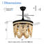  Ventilateur de plafond 42 po rétractable noir BoHo-1021709142