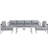 Ensemble de canapé modulaire d'extérieur en aluminium 5 pièces Shore-23592943