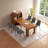 7-Piece Multifunctional Folding Dining Table With Side Cabinet Storage Accommodates 6-8 People Space-Saving 2-In-1 Design Features Sliding Glass Doors Ideal For Kitchens And Living Rooms-163863823-163863821