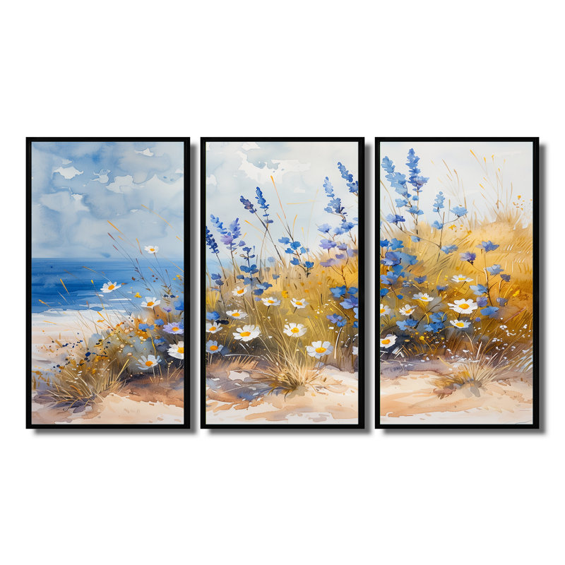 Ensemble de décorations murales Lupin - Lupin, H 40 po x l 60 po x P 1 po, Toile avec cadre flottant noir