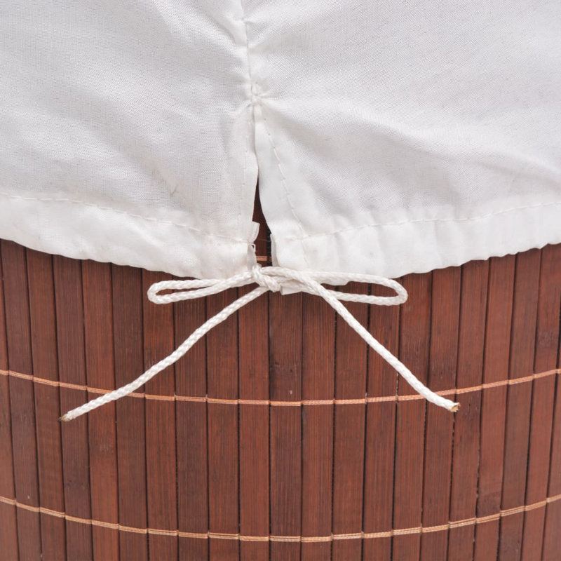 Panier à linge pliable Panier à linge Panier à linge sale en bambou, Brun, Petit (H 23,6 po x l 13,8 po x P 13,8 po)