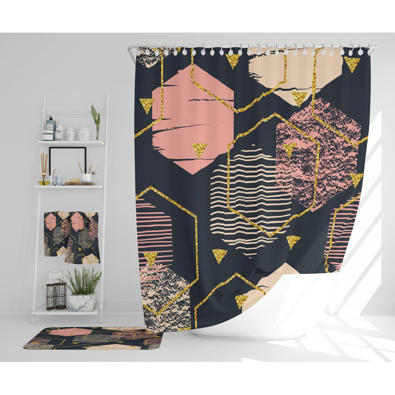 Nayzeth Polyester Shower Curtain Set