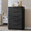 5 commode pour la chambre à coucher, rangement de commode en bois pour le salon, couloir, entrée, noyer