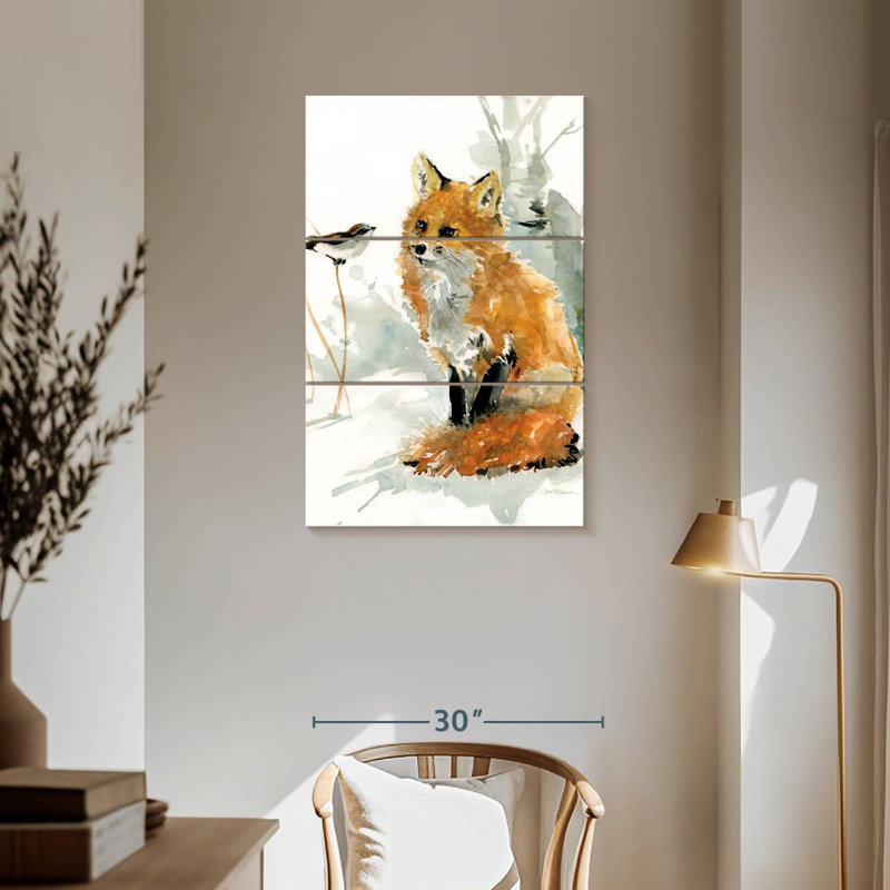 Brampt Fox And Friend, 57" H x 36" W