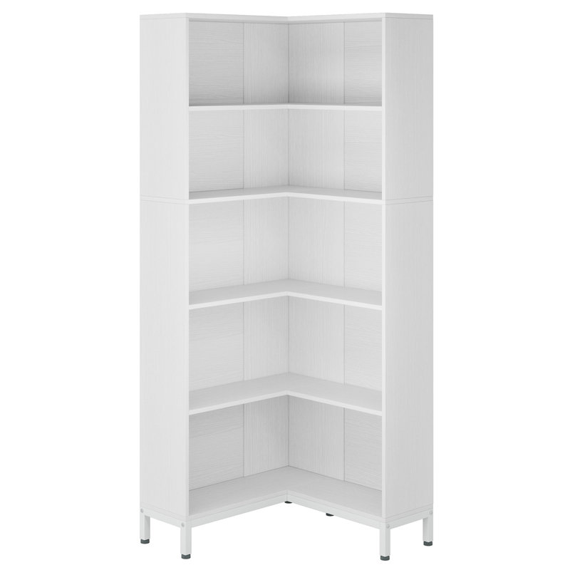 Bibliothèque de coin 70,87 "de hauteur, Blanc
