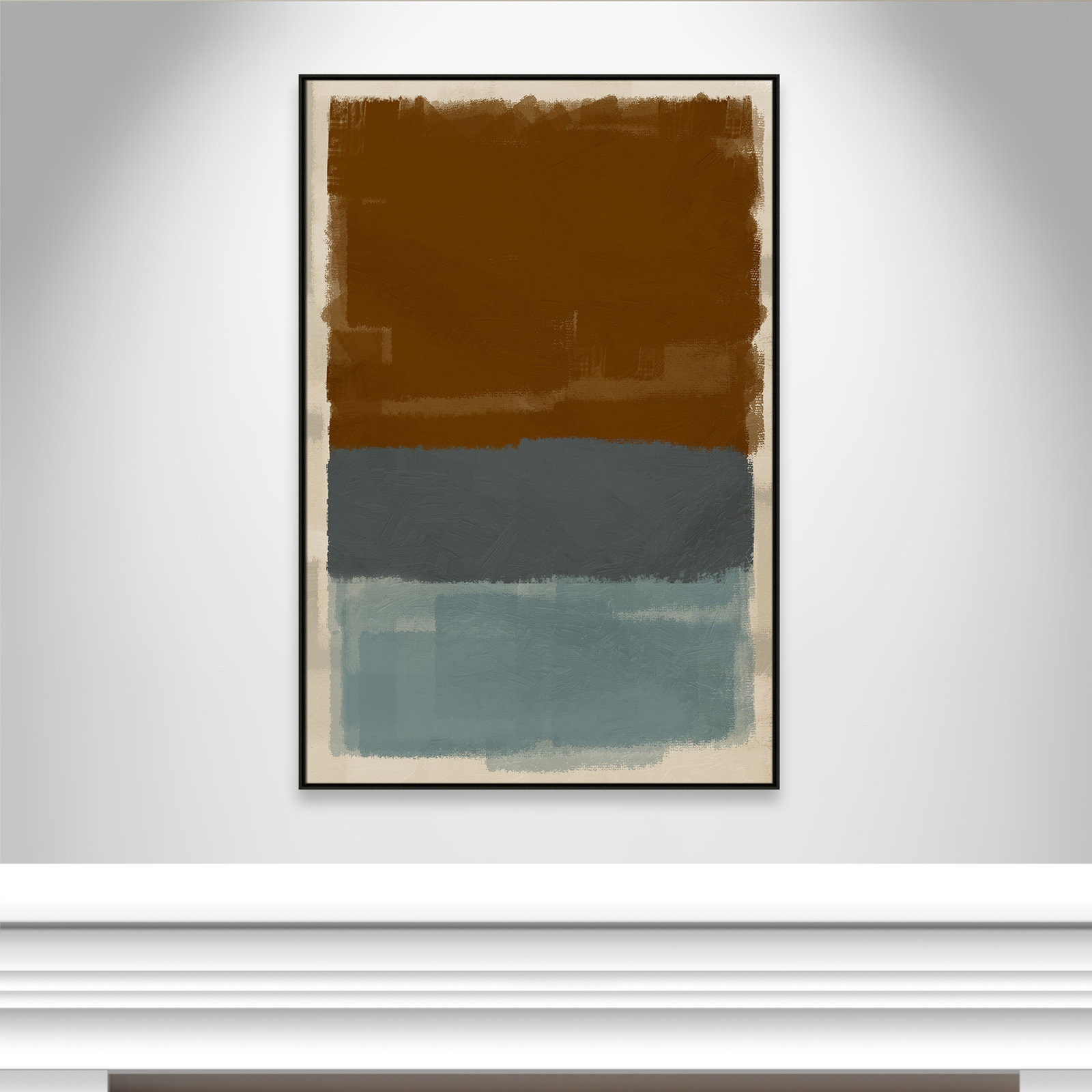 Turbulent Honesty Print by Marcus Prime, 41.5'' W x 61.5'' H, Espresso Floater