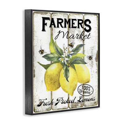  Rustic Farm Market Lemons Giclee Art by Creatif Belle