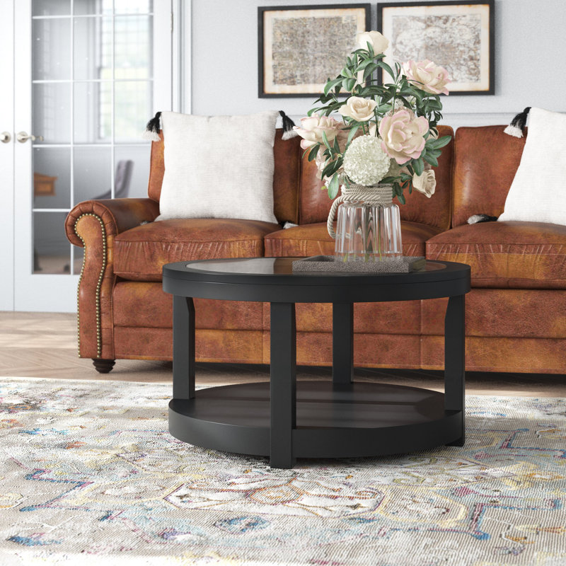 Table basse avec rangement Bremen, Noir