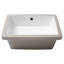 Lavabo de salle de bain encastré en céramique 18 "X 12" avec trop-plein - Surface élégante et lisse, à teindre pour plusieurs zones Rectangulaire moderne encastré