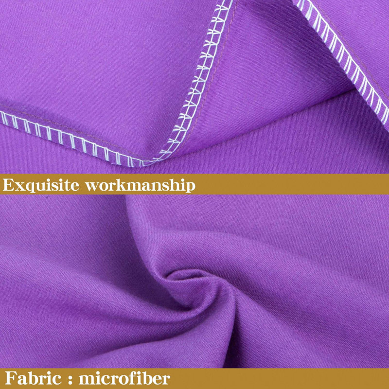 Plush Brushed Microfiber Pillowcases 4 Pack - Wrinkle Fade Stain-Resistant Envelope Style 20x30 Inches​, Purple