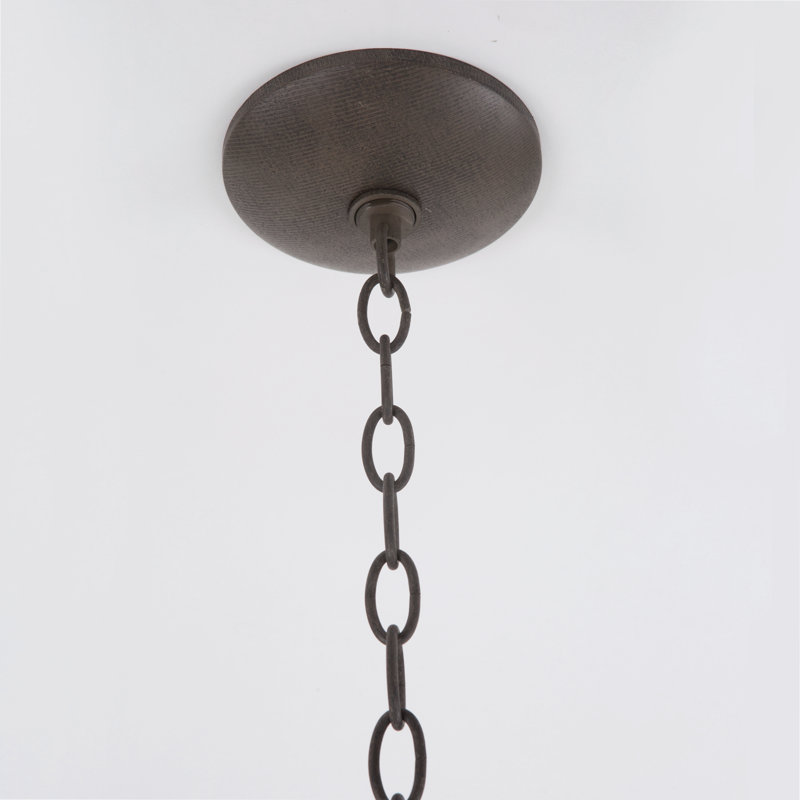 Luminaire suspendu simple Joye, H 21,18 po x l 21,5 po x P 21,5 po, Marron foncé