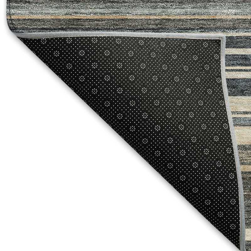 Premium Machine Washable Prisco Taupe Rug, Rectangle 3' x 5'