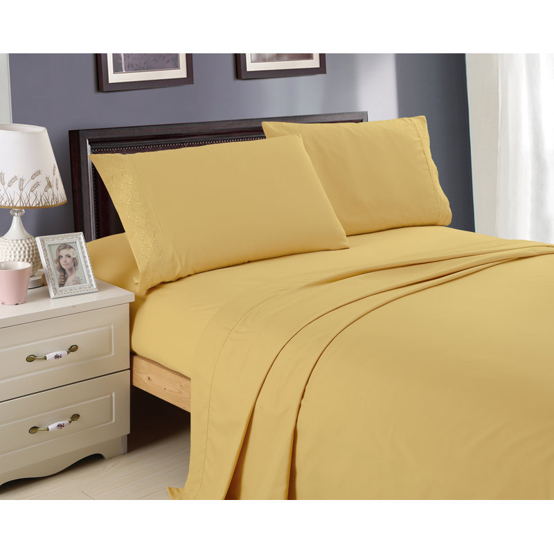 Microfiber Sheet Set, Gold, Full
