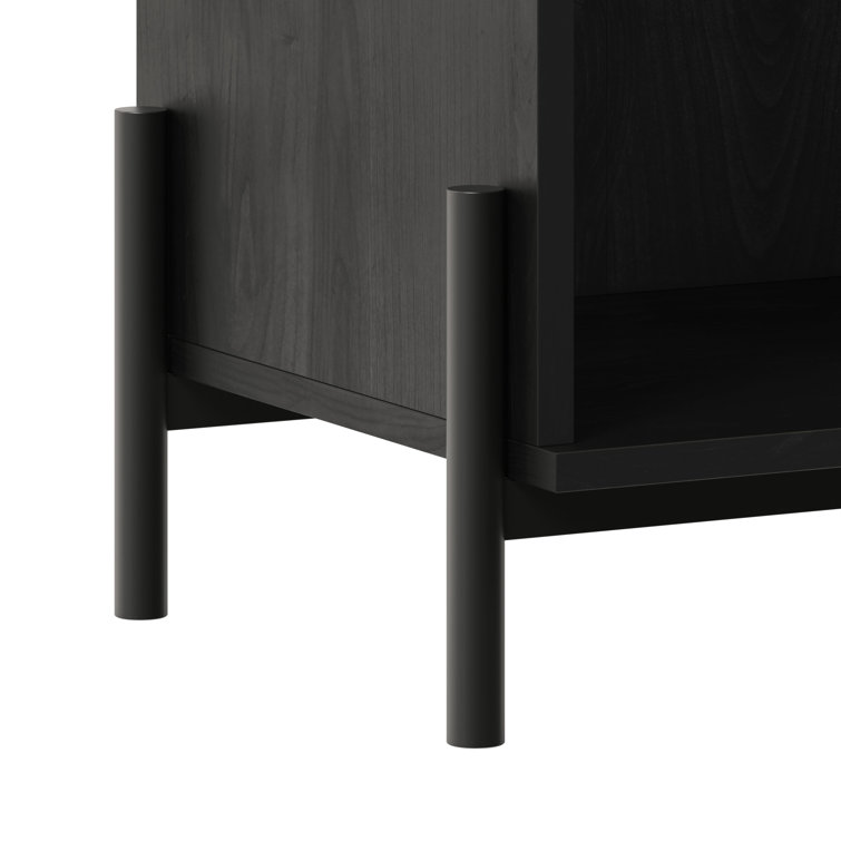 Ridvan 1-Drawer Nightstands with Open Cubby