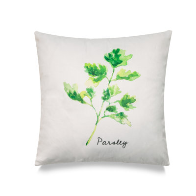 Herb Floral Microsuede Pillow Cover