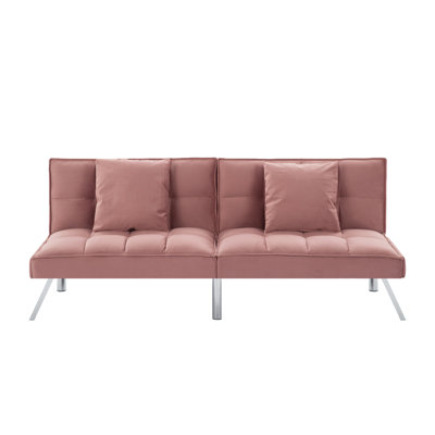 Futon Convertible Sofa Bed with Metal Legs