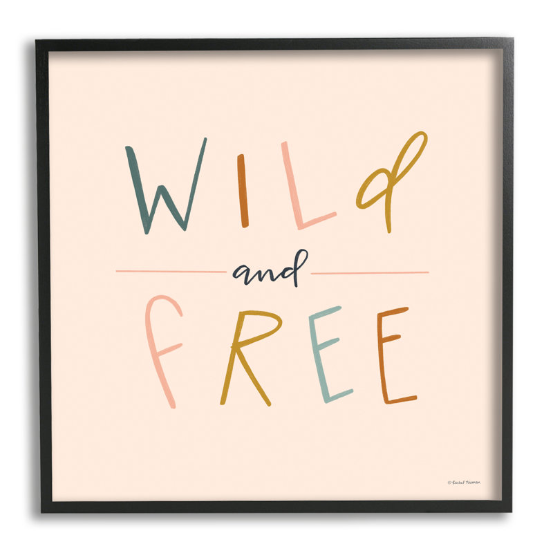 «Wild & Free Boho» encadré sur bois par Rachel Nieman, Giclée encadrée noir minuit, H 24 po x l 24 po x P 1,5 po