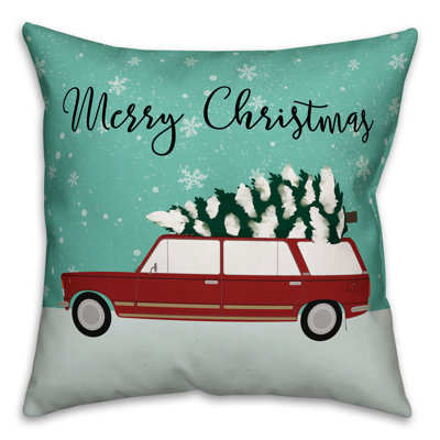  Coussin Merry Christmas Station Wagon