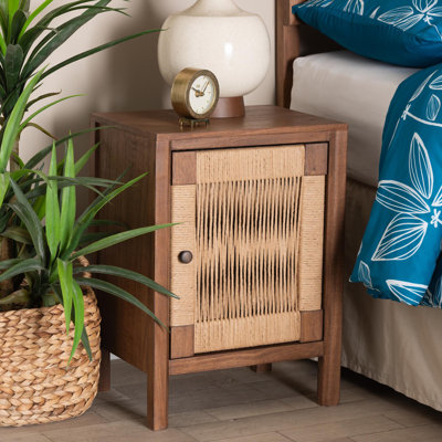 Marlyss Manufactured Wood and Bayur Wood Nightstand