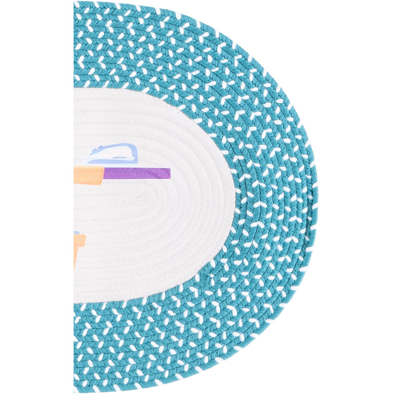 Braided Laundry Poster 314 Hand Woven Performance Machine Washable No Pattern Rug